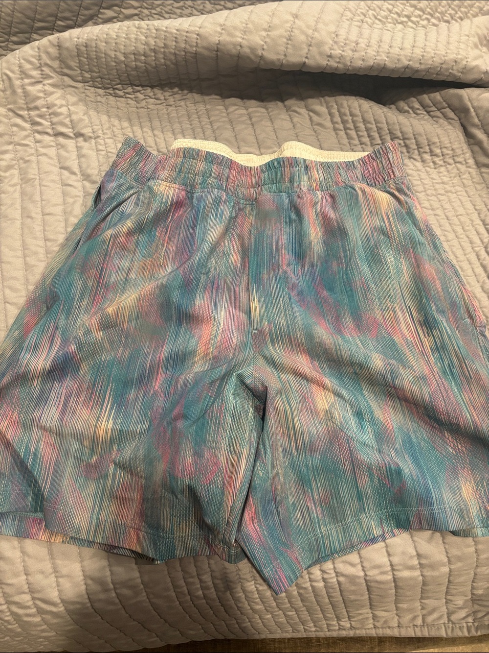 lululemon athletica Men’s Pastel Tie-Dye Athletic Shorts - Blue & Pink